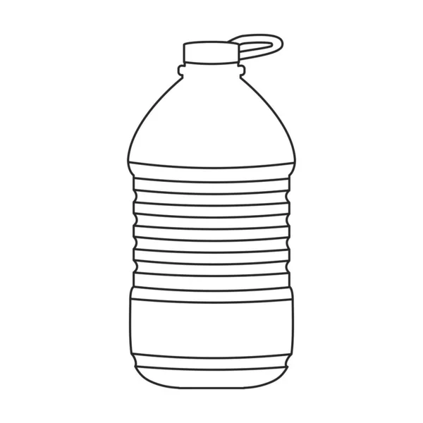 Bottiglia olio di girasole vettore icon.Line icona vettoriale isolato su sfondo bianco bottiglia olio di girasole . — Vettoriale Stock