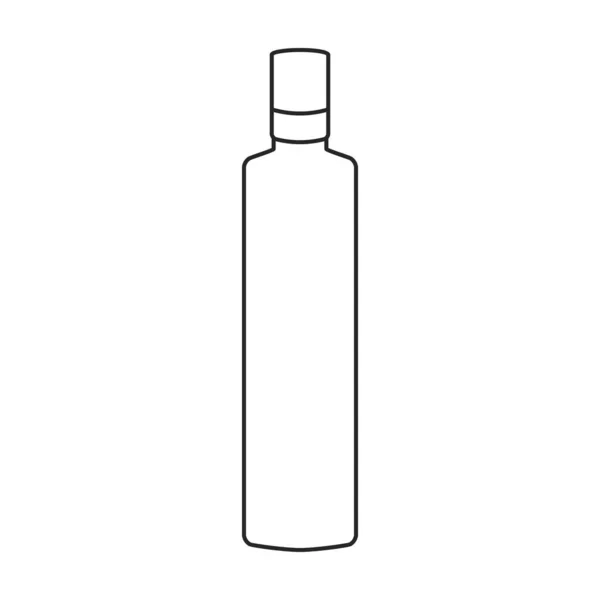 Botella icono de vector de aceite de girasol. Icono de vector de línea aislado en botella de fondo blanco aceite de girasol . — Archivo Imágenes Vectoriales