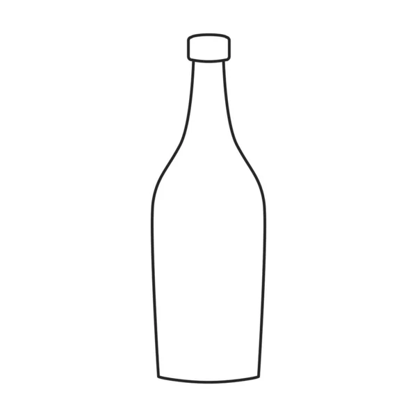 Bottle sunflower oil vector icon.Line vector icon isolated on white background bottle sunflower oil. — 스톡 벡터