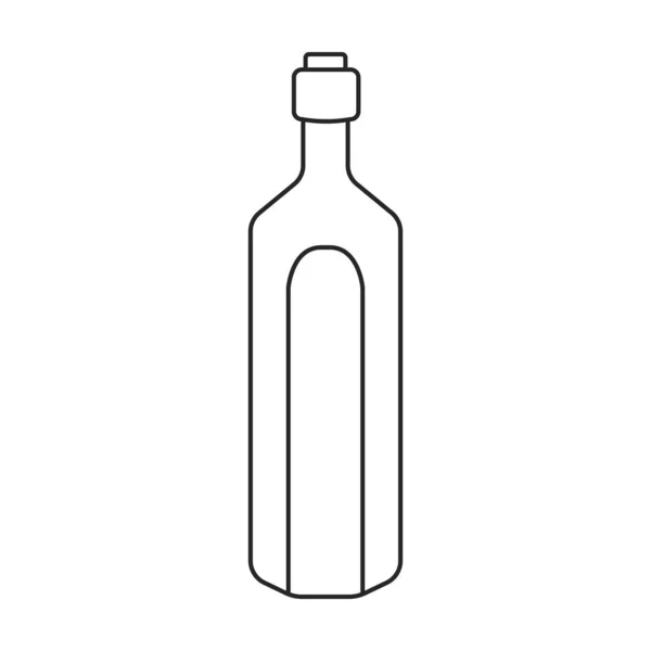 Ikona wektora oleju słonecznikowego butelki.Linia wektor ikona izolowane na białym tle butelki oleju słonecznikowego. — Wektor stockowy