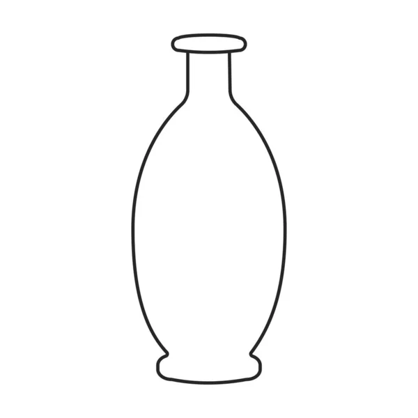 Fles zonnebloemolie vector icon.Line vector pictogram geïsoleerd op witte achtergrond fles zonnebloemolie. — Stockvector