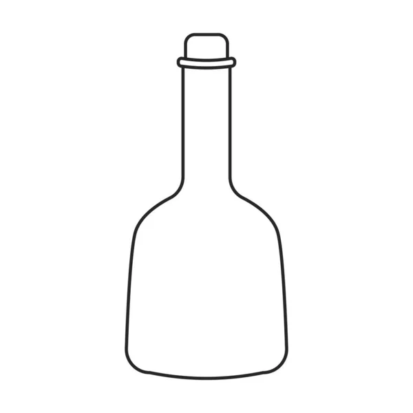 Bottle sunflower oil vector icon.Line vector icon isolated on white background bottle sunflower oil. — Stock Vector