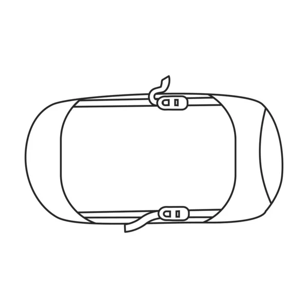 Icône vectorielle de sac de couchage Icône vectorielle ligne isolée sur fond blanc sac de couchage . — Image vectorielle