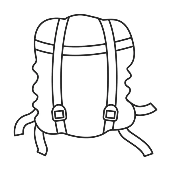 Sleeping bag vector icon.Line icono de vector aislado en el fondo blanco saco de dormir . — Vector de stock