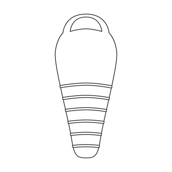 Sleeping bag vector icon.Line icono de vector aislado en el fondo blanco saco de dormir . — Vector de stock