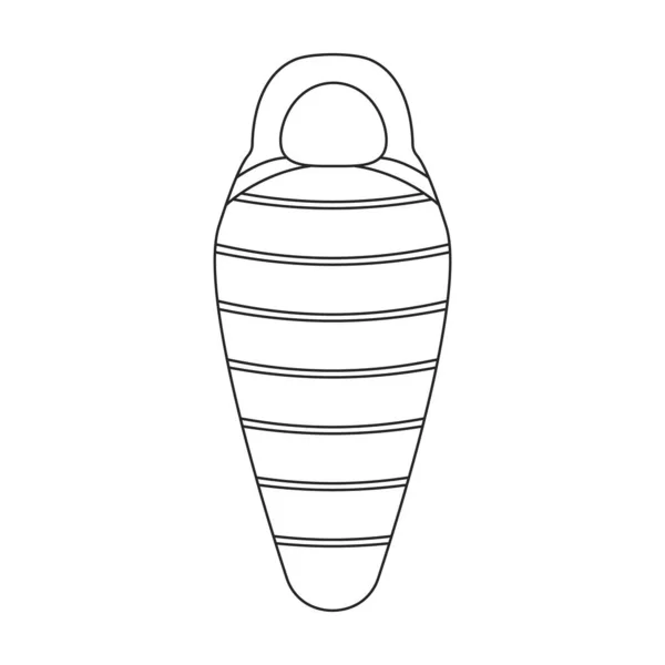 Sleeping bag vector icon.Line icono de vector aislado en el fondo blanco saco de dormir . — Vector de stock