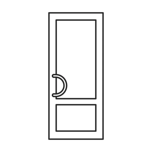 Vecteur de porte icon.Line icône vectorielle isolée sur fond blanc porte  . — Image vectorielle