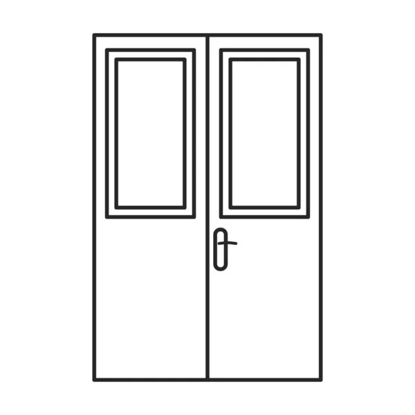 Porta vettoriale icon.Line icona vettoriale isolato su porta di sfondo bianco  . — Vettoriale Stock