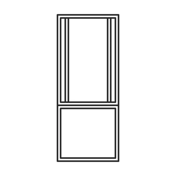 Vecteur de porte icon.Line icône vectorielle isolée sur fond blanc porte  . — Image vectorielle