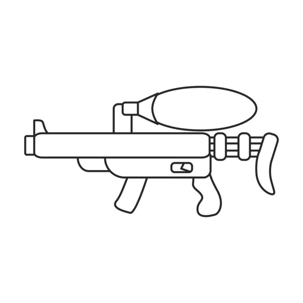 Ikona wektora pistoletu wodnego.Ikona wektora linii izolowane na białym tle pistolet wodny. — Wektor stockowy