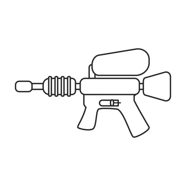 Wasserpistole Vektor icon.Line Vektor Symbol isoliert auf weißem Hintergrund Wasserpistole. — Stockvektor