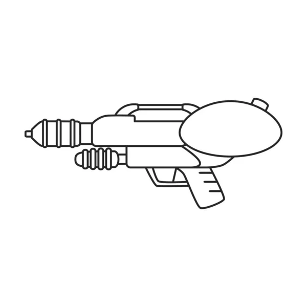 Waterpistool vector icon.Line vector pictogram geïsoleerd op witte achtergrond waterpistool. — Stockvector