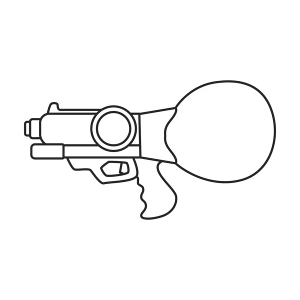 Pistola de agua vector icon.Line icono del vector aislado en el fondo blanco pistola de agua . — Archivo Imágenes Vectoriales