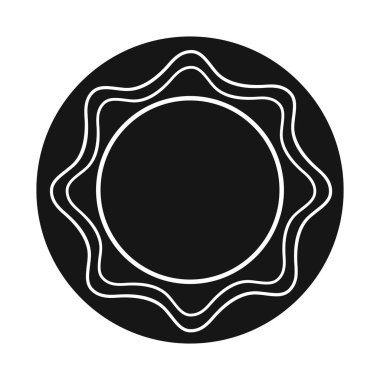 Tabak ve kase logosunun izole nesnesi. Stok için çanak ve seramik vektör simgesinin web ögesi.