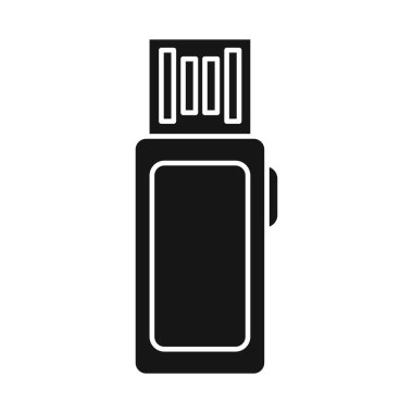 USB ve hafıza işaretinin vektör illüstrasyonu. Stok için usb ve pc vektör simgesinin grafiği.