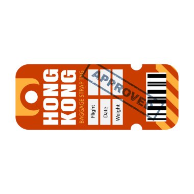 Bagaj etiketi vektör simgesi. Çizgi film vektör simgesi beyaz arka plan bagaj etiketinde izole edildi.