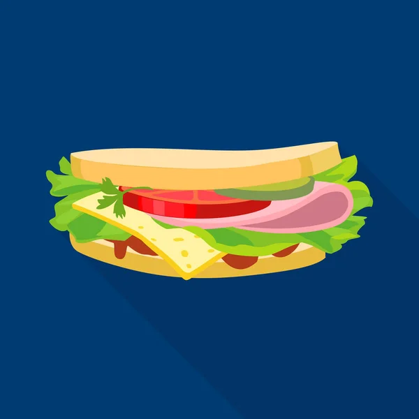 Isolé objet de pain et burger logo. Graphique de pain et hoagie symbole de stock pour la toile. — Image vectorielle