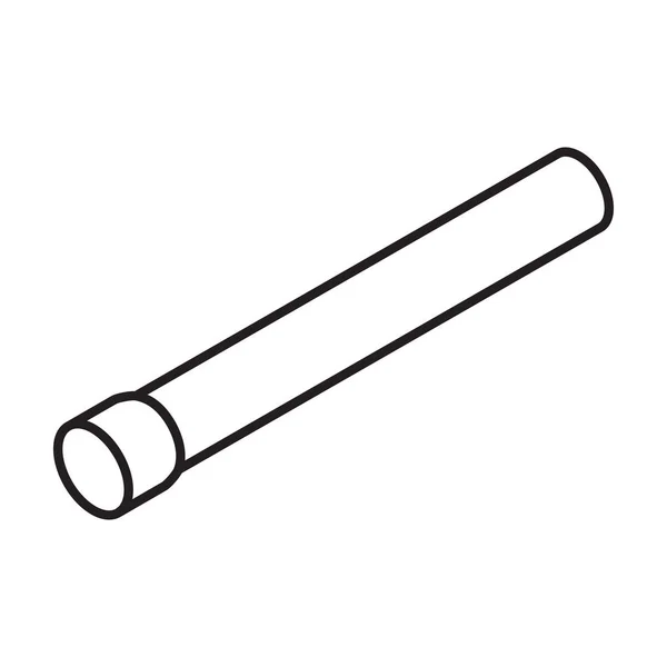 Icône vectorielle isométrique de tuyau. Icône vectorielle de ligne isolée sur tuyau de fond blanc. — Image vectorielle