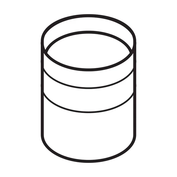Eimerfarbe isometrisches Vektorsymbol. Linienvektorsymbol isoliert auf weißem Hintergrund Eimerfarbe . — Stockvektor