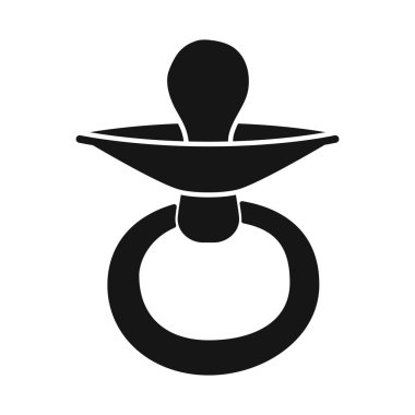 Emzik ve lastik logonun vektör tasarımı. Web için emzik ve pembe stok sembolü web ögesi.