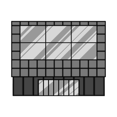 Depo ve pencere logosu izole edilmiş. Web için mağaza ve ofis hisse senedi koleksiyonu.