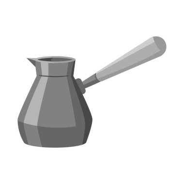 Kahve ve Türk ikonunun vektör tasarımı. Ağ için el ve kahve seti.