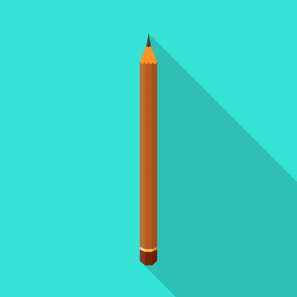 Векторный дизайн карандаша и рисунок логотипа. Графический символ карандаша и ластика для паутины . — стоковый вектор