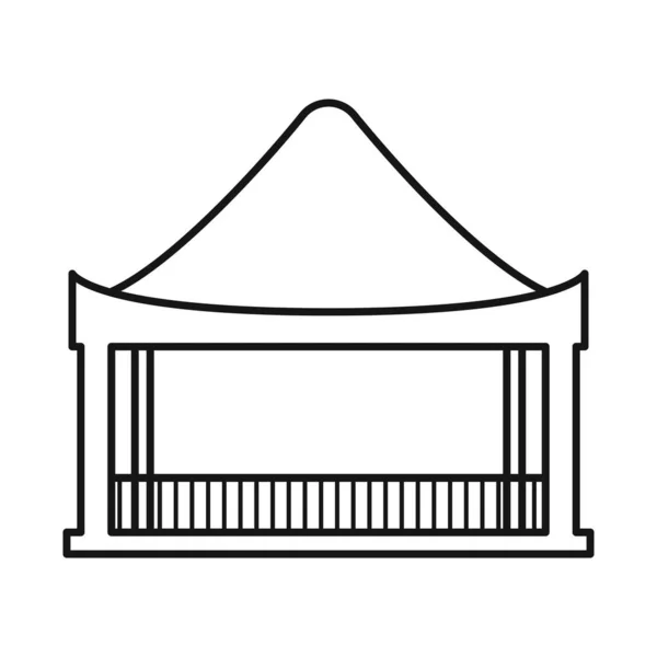 Векторный дизайн ходулей и деревянного символа. Коллекция ходулей и векторных иллюстраций для внутреннего дворика . — стоковый вектор
