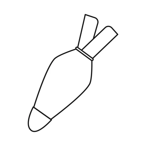Illustration vectorielle du logo crème et sac. Jeu d'illustration vectorielle de stock de crème et glaçage. — Image vectorielle