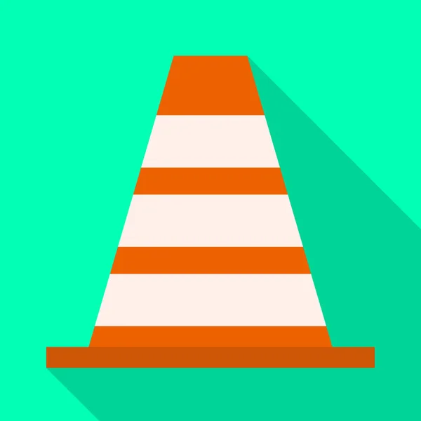 Vector design of block and road sign. Graphic of block and cone stock symbol for web. — Stock Vector