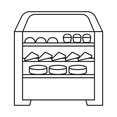 Fırın ve mutfak ikonunun vektör tasarımı. Fırın ve gıda stoku vektör illüstrasyonu koleksiyonu.