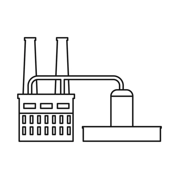 Vektordesign des Anlagen- und Technologielogos. Sammlung von Pflanzen- und Unternehmensvektorsymbolen für Aktien. — Stockvektor