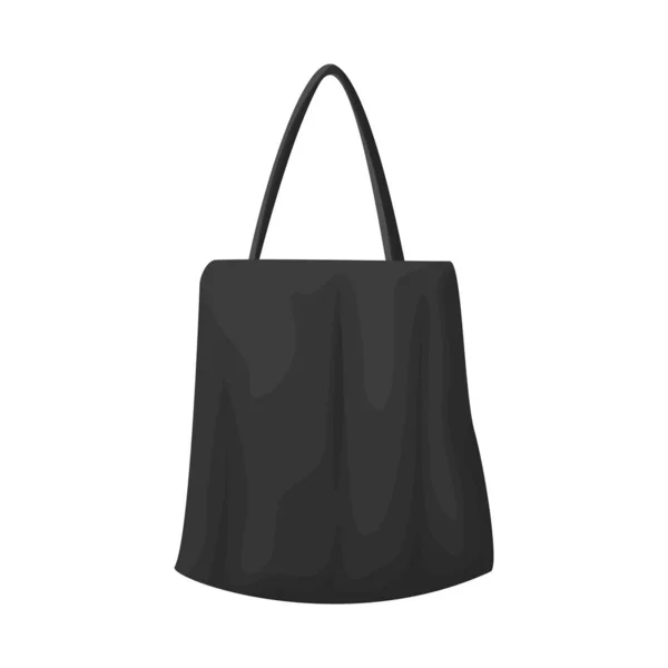 Ilustración vectorial del bolso y el logotipo del minimarket. Gráfico de bolso e icono de vector de venta para stock. — Vector de stock