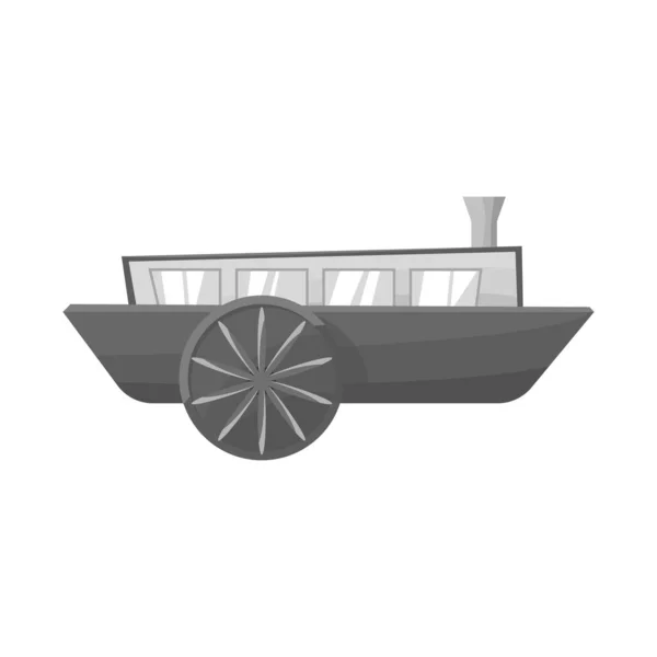 Diseño vectorial del logotipo del vagón y del carro. Elemento Web de la ilustración de vectores de vagones y existencias antiguas . — Archivo Imágenes Vectoriales