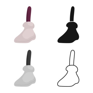 Ayak ve bacak logosu izole edilmiş. Ayak ve jest vektörü çizelgesi.