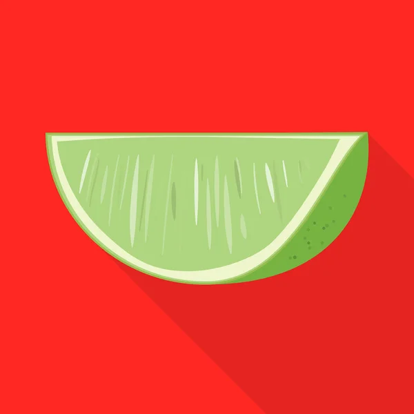 Ilustración vectorial de signo verde y limón. Gráfico de verde y cal símbolo de stock para web. — Vector de stock