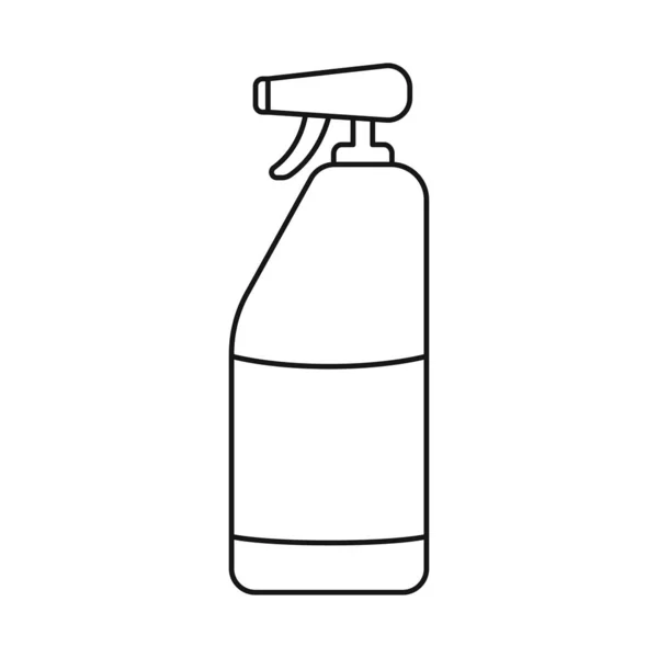 Vektor-Design des Flaschen- und Waschlogos. Set von Flaschen und Shampoo Vektor Symbol für Lager. — Stockvektor