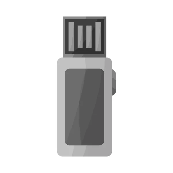 Векторная иллюстрация USB и знак памяти. Графика USB и ПК векторной иллюстрации. — стоковый вектор