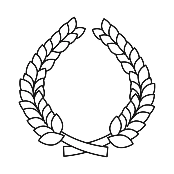 Diseño vectorial de corona y signo de trigo. Colección de corona y círculo icono de vector para stock. — Archivo Imágenes Vectoriales