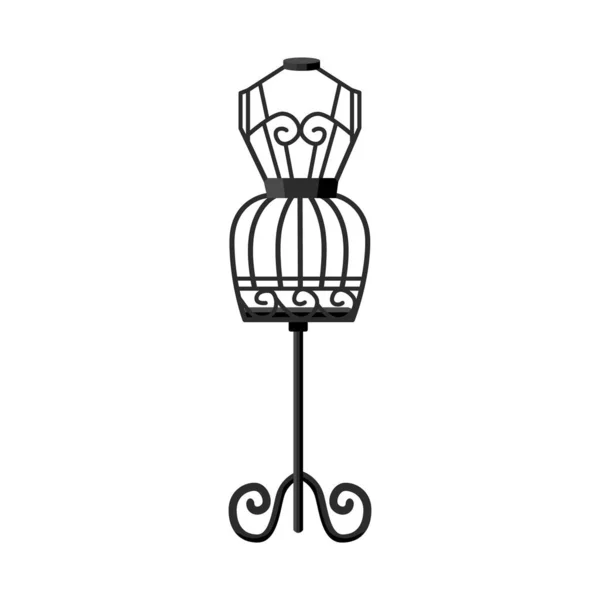 Vektor illustration av docka och vintage symbol. Grafisk bild av docka och kropp stock symbol för webben. — Stock vektor