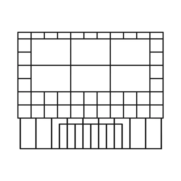 Vector illustratie van winkel en venster teken. Set van winkel en kantoor voorraad vector illustratie. — Stockvector