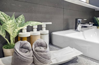 Konforlu temiz ve beyaz banyo..