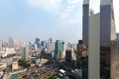 Bangkok 'un yüksek açılı manzarası