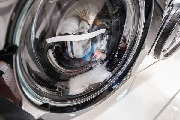 Närbild Tvättmaskin — Stockfoto