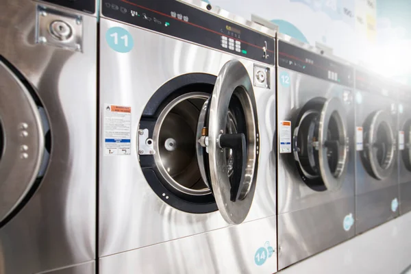 Close Bright Clean Washing Machine — Stock Photo, Image