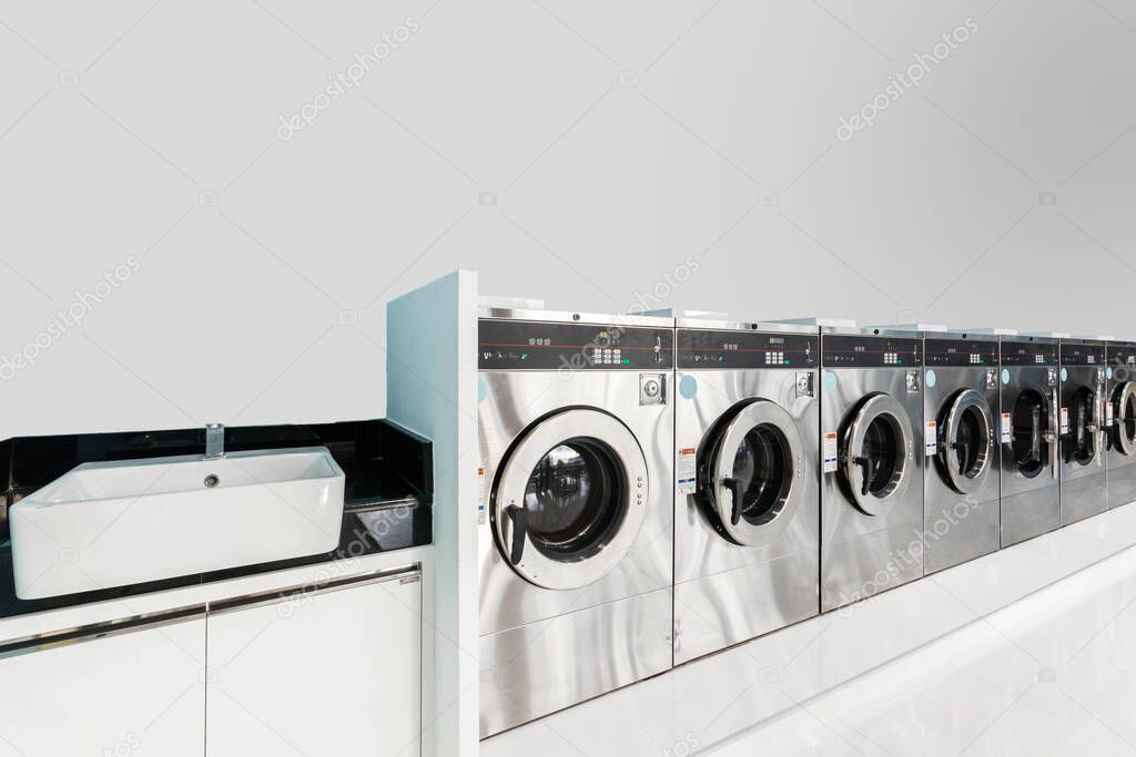 Close-Up, Bright and clean Washing machine