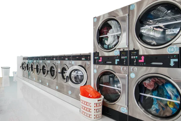 Close Bright Clean Washing Machine — Stock Photo, Image