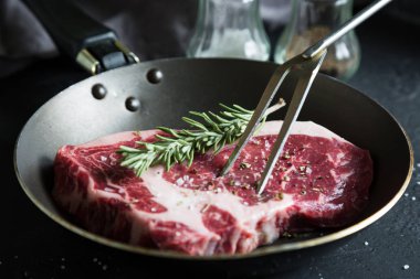 Bir tavada et parçası