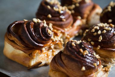 Taze tarçın ve ceviz rolls