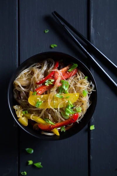 Fideos Frijol Coreano Con Salsa Chapche —  Fotos de Stock